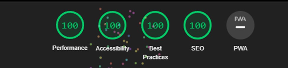 screenshot of google lighthouse
